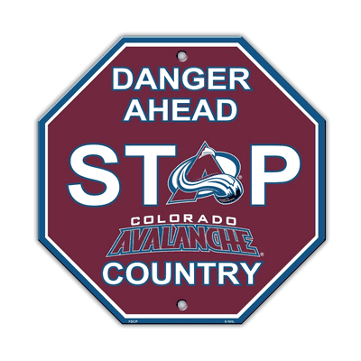 Colorado Avalanche Sign 12x12 Plastic Stop Style