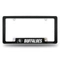 Colorado Buffaloes Carbon Fiber Chrome Auto License Plate Frame