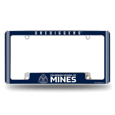 Colorado Mines�Orediggers 12"x 6" Chrome Auto License Plate Frame