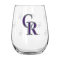Colorado Rockies 16oz Satin Etch Curved Glass Beverage Tumbler Colorado Rockies 16oz Satin Etch Curved Glass Beverage Tumbler