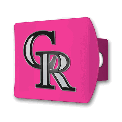 Colorado Rockies Pink Metal Hitch Cover with 3D Color Emblem