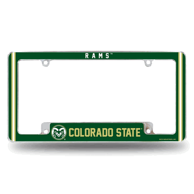 Colorado State Rams Classic 12"x 6" Chrome Auto License Plate Frame