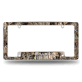 Columbus Blue Jackets Mossy Oak Chrome Automotive License Plate Frame