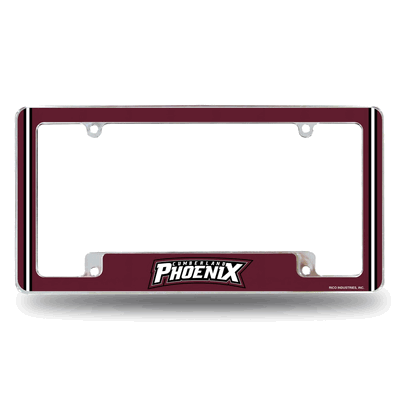 Cumberland University Phoenix 12"x 6" Chrome Auto License Plate Frame