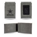 Dallas Cowboys Gray Laser Engraved Compact Front Pocket Wallet Dallas Cowboys Gray Laser Engraved Compact Front Pocket Wallet
