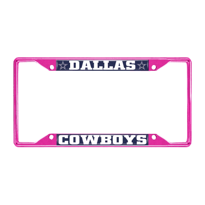 Dallas Cowboys Pink Metal License Plate Frame