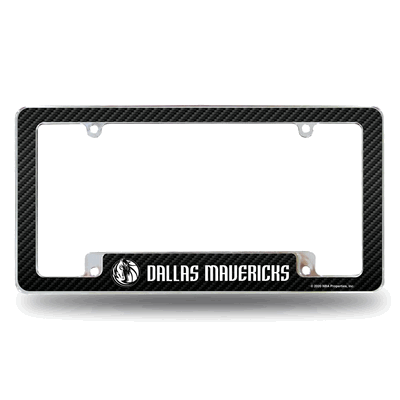 Dallas Mavericks Black 12" x 6" Chrome Auto License Plate Frame