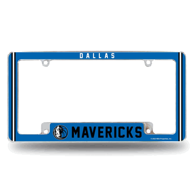 Dallas Mavericks Classic 12" x 6" Chrome Auto License Plate Frame