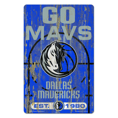Dallas Mavericks "Slogan" Wood Sign