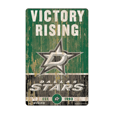 Dallas Stars "Slogan" Wood Sign