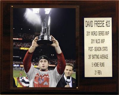 David Freese 2011 World Series MVP St. Louis Cardinals Player Plaque