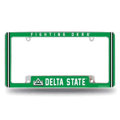 Delta State�Statesmen12"x 6" Chrome Automotive License Plate Frame