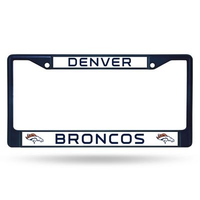 Denver Broncos Metal License Plate Frame - Navy