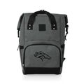 Denver Broncos On The Go Roll-Top Cooler Backpack - Heathered Gray Denver Broncos On The Go Roll-Top Cooler Backpack - Heathered Gray