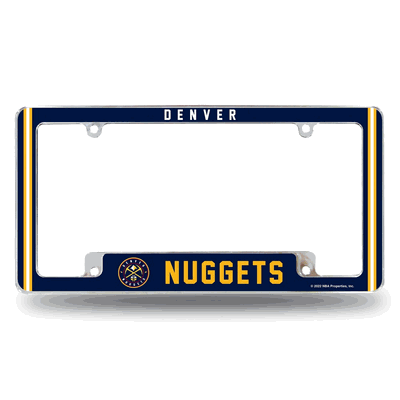 Denver Nuggets Classic 12" x 6" Chrome Auto License Plate Frame
