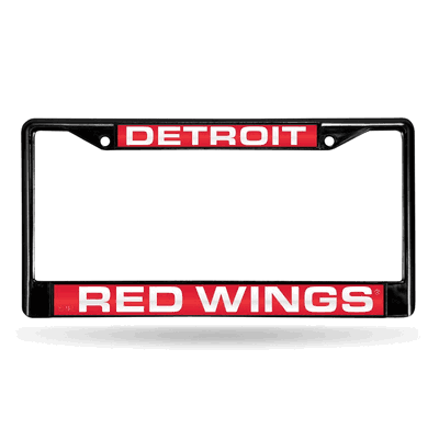 Detroit Red Wings Black Laser Chrome Frame
