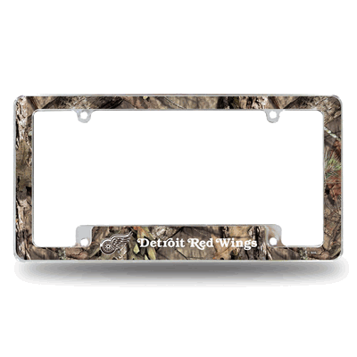 Detroit Red Wings Mossy Oak Chrome Automotive License Plate Frame