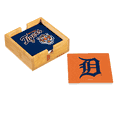 Detroit Tigers 4 Piece Coaster Set with Wood Caddy Detroit Tigers 4 Piece Coaster Set with Wood Caddy