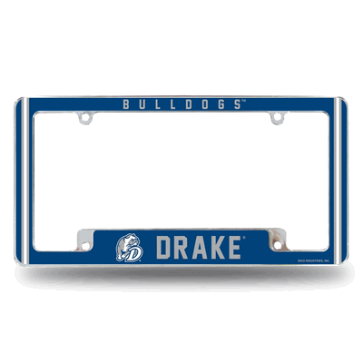 Drake�Bulldogs12"x 6" Chrome Automotive License Plate Frame