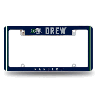 Drew�Rangers12"x 6" Chrome Automotive License Plate Frame