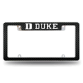 Duke Blue Devils Carbon Fiber Design Chrome License Plate Frame Duke Blue Devils Carbon Fiber Design Chrome License Plate Frame