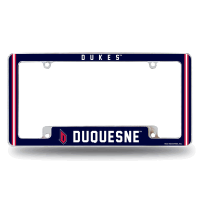 Duquesne�Dukes12"x 6" Chrome Automotive License Plate Frame