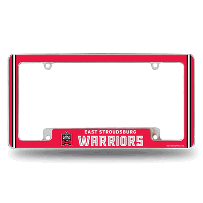 East Stroudsburg�Warriors 12"x 6" Chrome Auto License Plate Frame