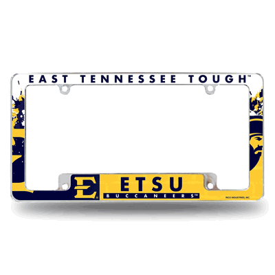 East Tennessee State Buccaneers Primary Chrome License Plate Frame