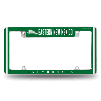 Eastern New Mexico�Greyhounds 12"x 6" Chrome Auto License Plate Frame