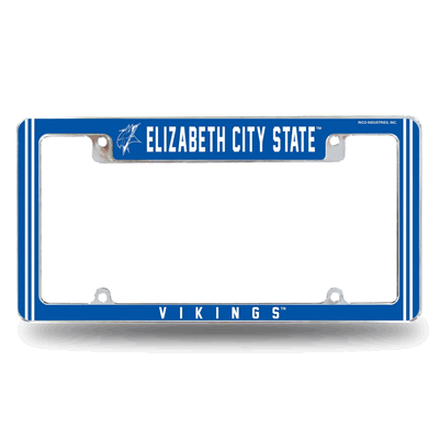 Elizabeth City State�Vikings 12"x 6" Chrome Auto License Plate Frame
