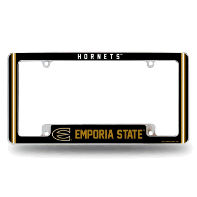 Emporia State Hornets Classic 12"x 6" Chrome Auto License Plate Frame