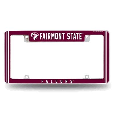 Fairmont State�Falcons12"x 6" Chrome Automotive License Plate Frame