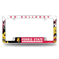Ferris State Bulldogs Primary 12"x 6" Chrome Auto License Plate Frame