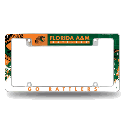 Florida A&M Rattlers FAMU Primary Chrome Auto License Plate Frame