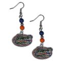 Florida Gators Fan Bead Dangle Earrings