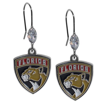 Florida Panthers Crystal Dangle Earrings
