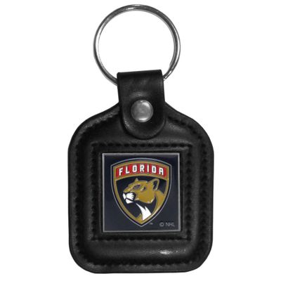 Florida Panthers Square Leatherette Key Chain