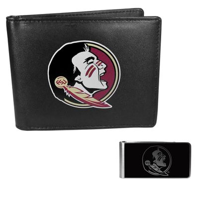 Florida St. Seminoles Bi-fold Wallet & Black Money Clip