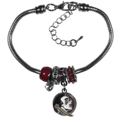 Florida St. Seminoles Euro Bead Bracelet