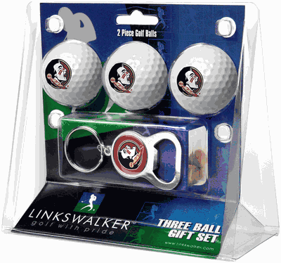 Florida State Seminoles 3 Golf Ball And Keychain Bottle Opener Gift Pack