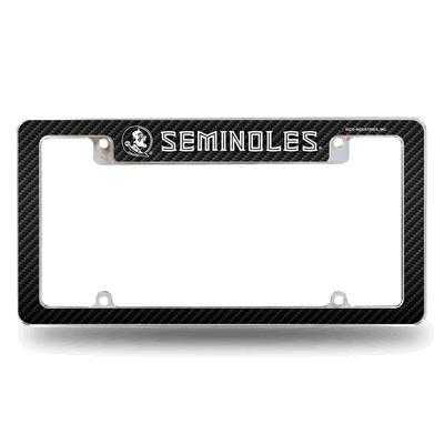 Florida State Seminoles Black Chrome Automotive License Plate Frame