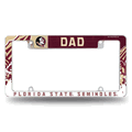 Florida State Seminoles Dad Chrome Automotive License Plate Frame Florida State Seminoles Dad Chrome Automotive License Plate Frame