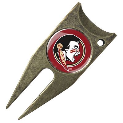 Florida State Seminoles Stealth Golf Divot Tool - Antique Brass