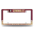 Florida State Seminoles Two-Tone Chrome Automotive License Plate Frame Florida State Seminoles Two-Tone Chrome Automotive License Plate Frame