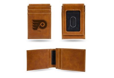 Flyers Laser Engraved Brown Front Pocket Wallet