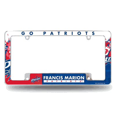 Francis Marion Patriots Primary Chrome Automotive License Plate Frame
