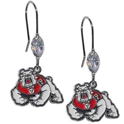 Fresno St. Bulldogs Crystal Dangle Earrings