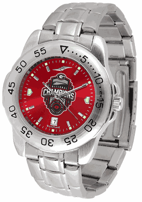 Georgia Bulldogs 2022 National Champions Men's Sport Steel Watch AnoChrome