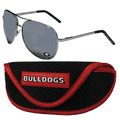 Georgia Bulldogs Aviator Sunglasses and Sports Case Georgia Bulldogs Aviator Sunglasses and Sports Case