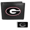 Georgia Bulldogs Bi-fold Wallet & Black Money Clip Georgia Bulldogs Bi-fold Wallet & Black Money Clip